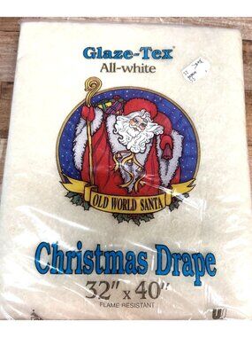 Glaze-Tex All-White 32"x40" Christmas Drape Flame Resistant Multi-Use Decoration
